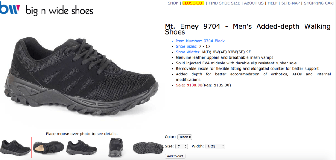 Men's Added Depth Walking Shoe